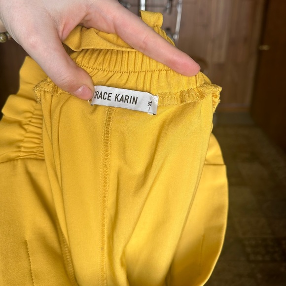 💃 Grace Karin Marigold Pants - Pockets, Gathered Ankles, Stretchy, Comfortable - Picture 5 of 5